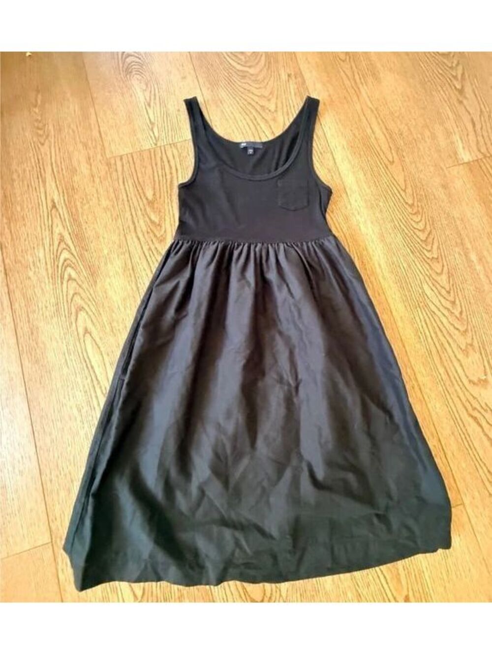 Gap Black Sleeveless Tank Dress Women's S Fit and Flare Cotton